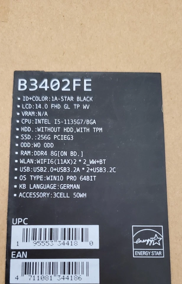 ASUS ExpertBook B3 | i5-1135G7 |8GB|256GB SSD|14" FHD Touch|DE Tastatur _2,7_6 - Bild 2 von 4