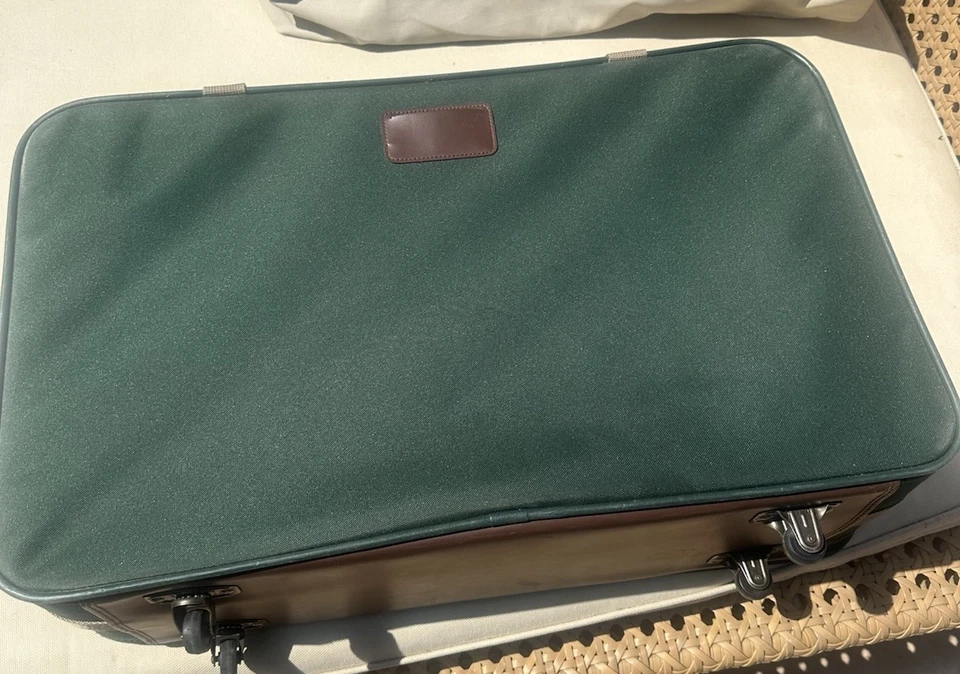 Mala de bagagem vintage verde SAMSONITE capa macia com rodas. Bagagem legal - Imagem 4 de 4