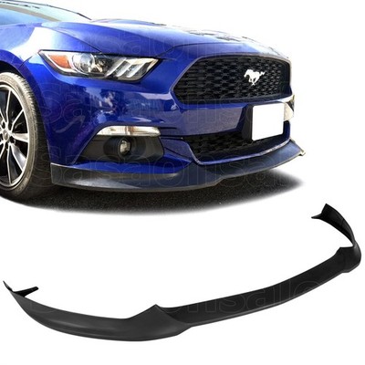 Fits 15 16 17 Ford Mustang GT V8 V6 Front Bumper Lip Spoiler, STL Style PU Black