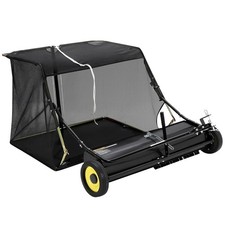 42"-52" Universal Tow Behind Leaf Sweeper  Durable Frame  Smooth Rolling Wheel