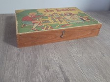 Jeu De Construction En Bois Thiel Paris – Années 1900 – Boîte 35x24x7cm
