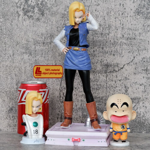 Anime Dragon Ball Z Super Android 18 kid Krillin PVC action Figure Statue Gift - Picture 1 of 5