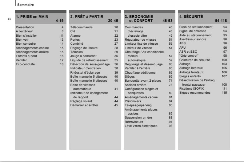 Peugeot Expert Tepee 2006 - 2016 Lift Notice d'Utilisation Français - Photo 3/4
