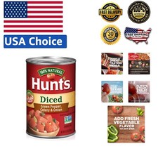 12 Pack Diced Tomatoes with Green Pepper, Celery & Onion - 100% Natural, 14.5 oz