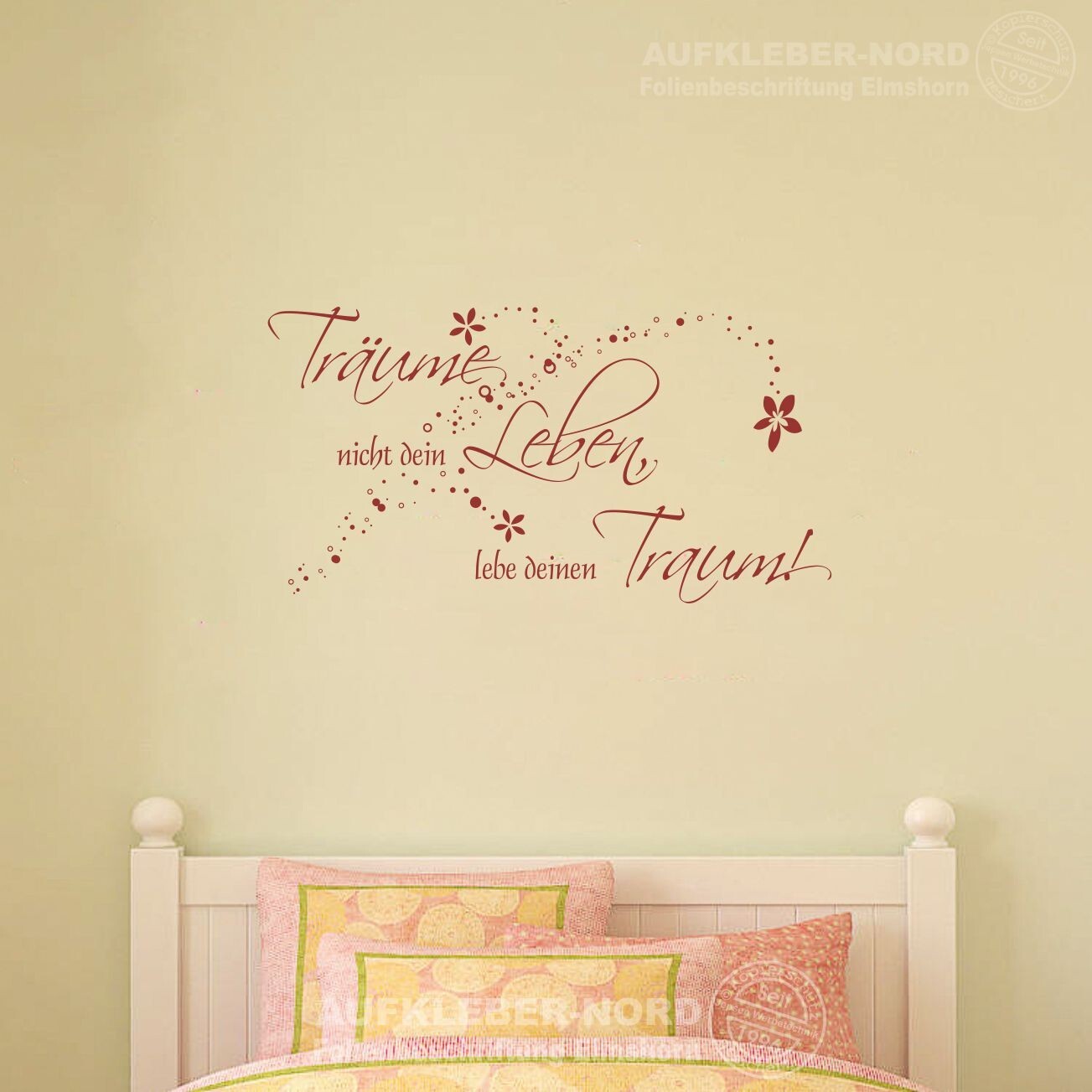 GRAZDesign Wandtattoo 'Reich Der Träume' Fürs Schlafzimmer - 59x30cm In Flieder