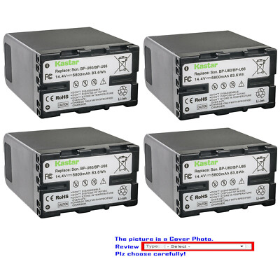 Kastar Replacement Battery for Sony BP-U60 U66 BC-U1 U2 Sony PMW-EX1R Camcorder