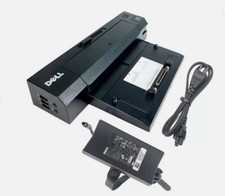 Dell PR02X E-Port Plus II USB 3.0 Docking Station Replicator with AC Adapter