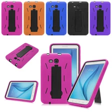 Hybrid Protective Hard Plastic Rubber Case for Samsung Galaxy Tab 3 E Lite 7.0
