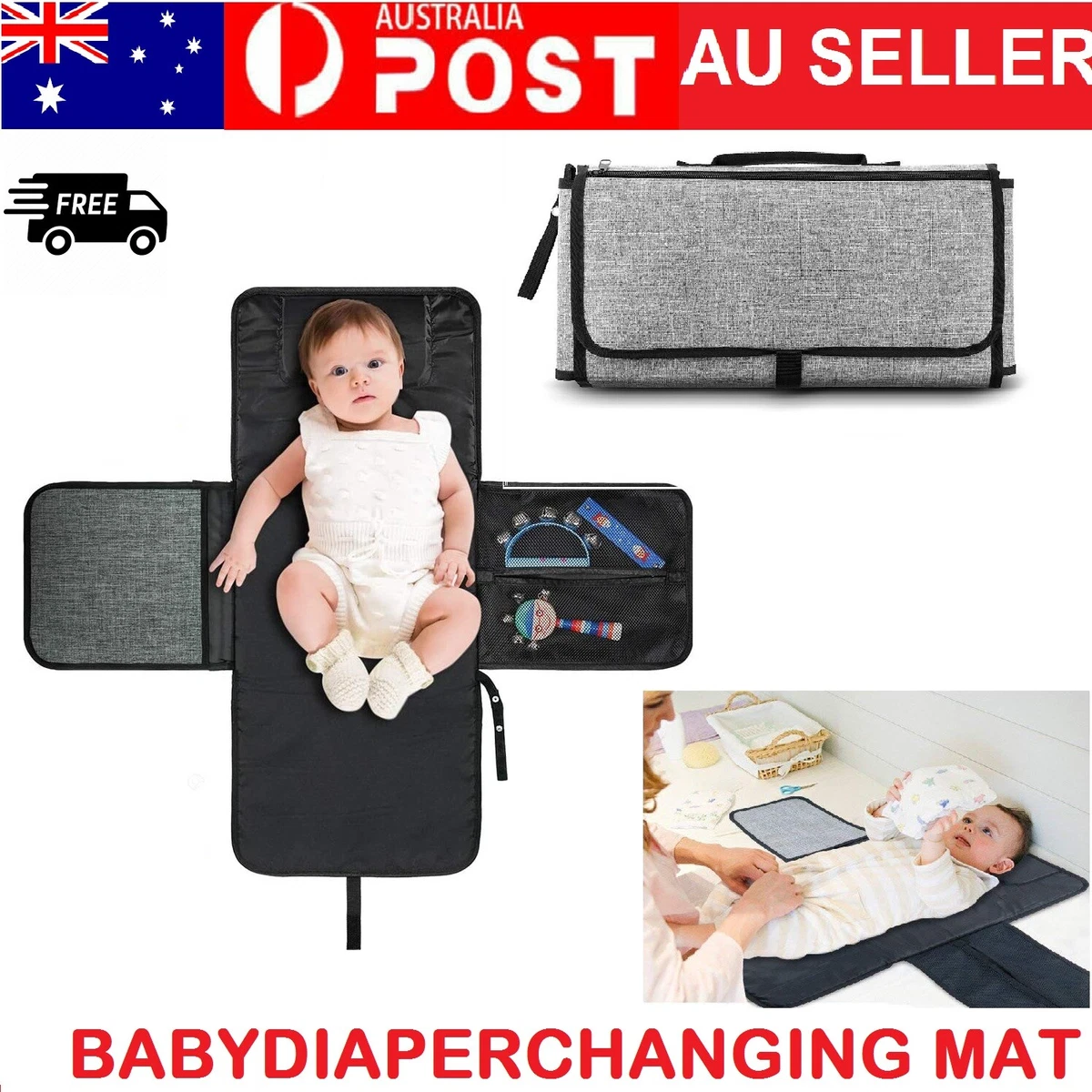 Waterproof Portable Baby Diaper Changing Mat Pad Travel Home