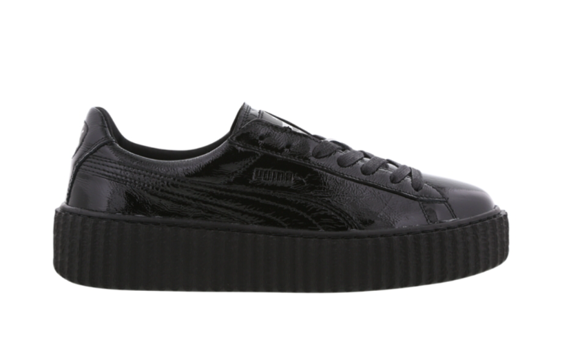 PUMA RIHANNA FENTY CREEPERS TRIPLE BLACK LEATHER (364465 01) WOMEN