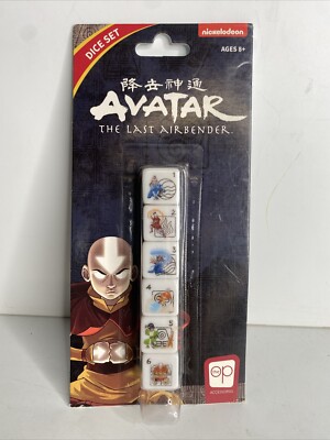 USAopoly Avatar the Last Airbender 6 Piece Dice Set NEW Sealed OP Nickelodeon