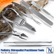 Podiatrist Toenail Lifter & Clippers Set – For Thick & Ingrown Nails, Black File
