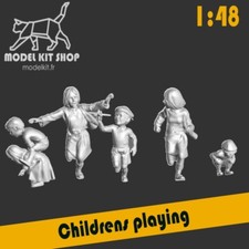 1:48 - Figurines - Enfants jouant by modelkit.fr
