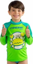 Cressi Pequeno Rash Guard Boy, Crab, S 3T-4T 