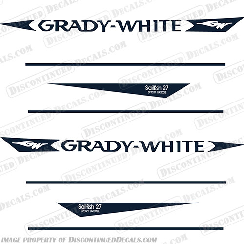 Fits Grady White Sailfish 27 Sport Bridge Decal Kit