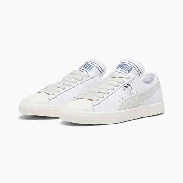 スニーカー ^PUMA^ PumaRaiJiJi Clyde Q3 Ivory Gray White 39330501 393305 393305-01 Rhuigi × Puma Clyde Q3 Pristine Sedate Gray Puma