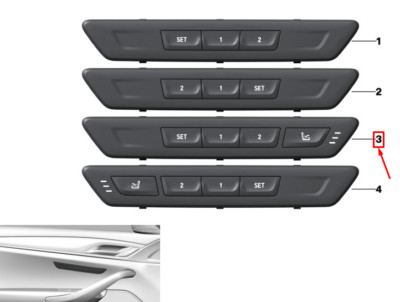 NEW BMW 5 TOURING G31 LEFT SEAT FUNCTIONS OPERATING UNIT 61316826752