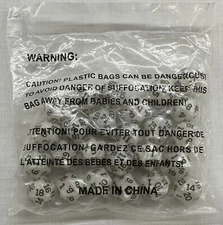 DUNGEONS & DRAGONS~DADI~25X~PEARL~SEALED