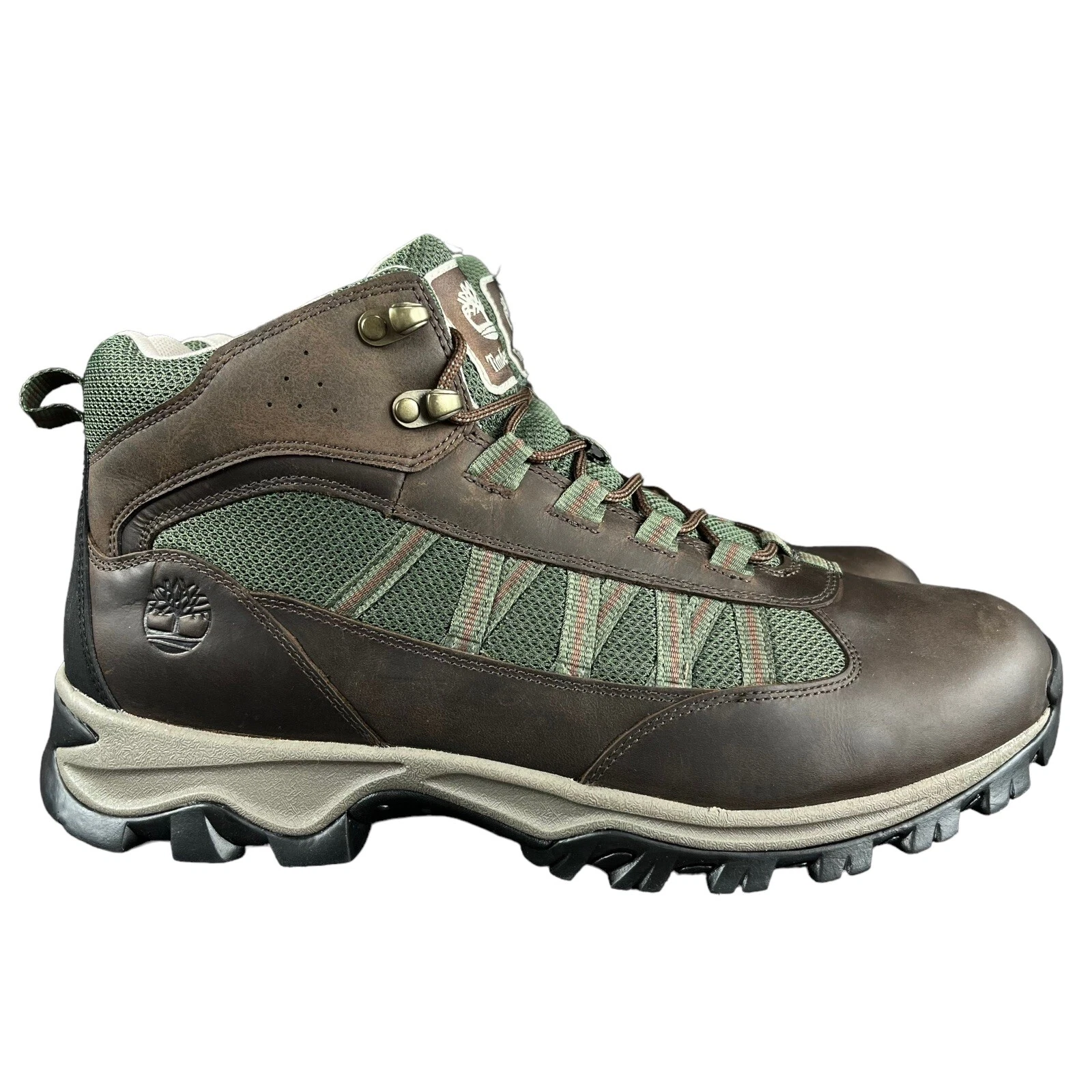 Timberland Mt. Maddsen Mid Dark Brown Waterproof Trail Boots Men's Size 7.5-8 M