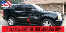 Flexible Chrome Side Door Molding Rocker Panel Trim Kit For YUKON 2007-2014***