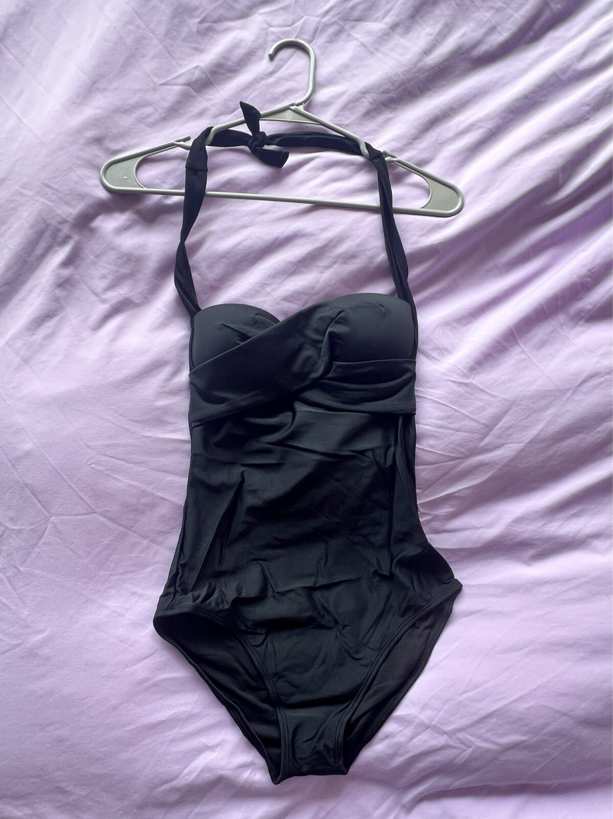 One-Piece Swimsuit Women's Large Size Bikini Hard Bag Slim Ins Style Black M-image
