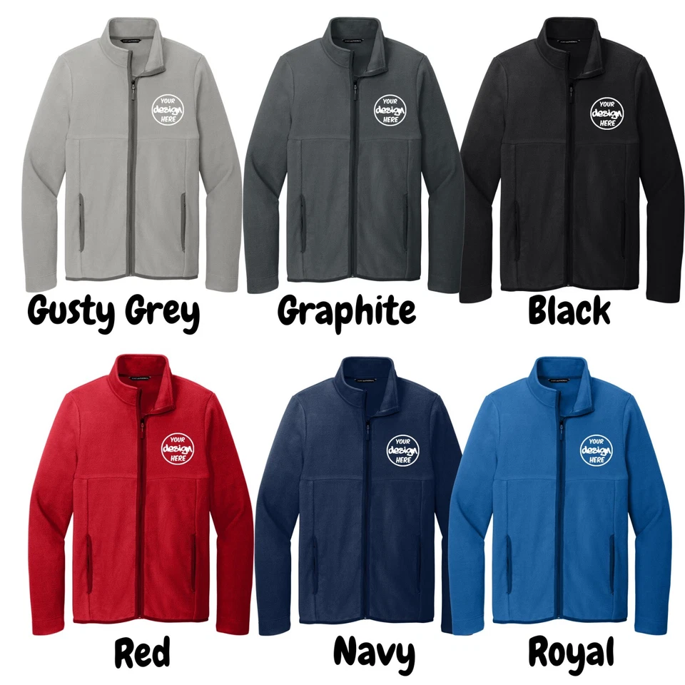 F110 Add your Own Custom Logo Texts Custom Men Connection Fleece Jacket - Image 2 of 4