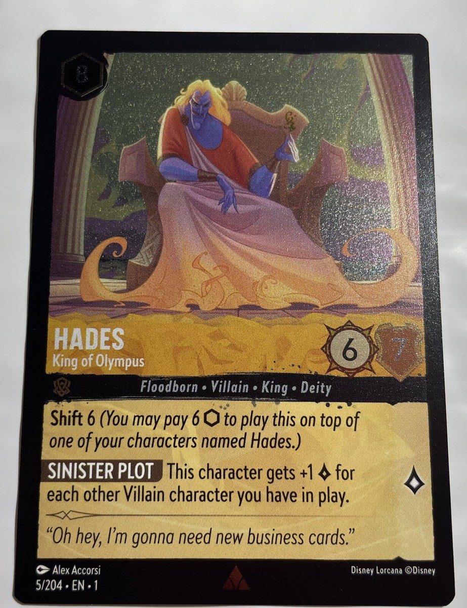 hades lorcana cards [IS THERE A DOWNSIDE TO THIS?] When you play this character Get 288 Disney Lorcana cards