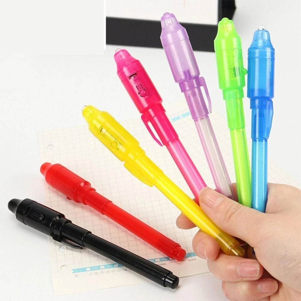 Secret Fluorescent Pen Invisible Magic Pencil Invisible Writing UV Light Pen