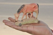 Vintage Wind Up Colorful Grazing Horse Celluloid Toy , Japan