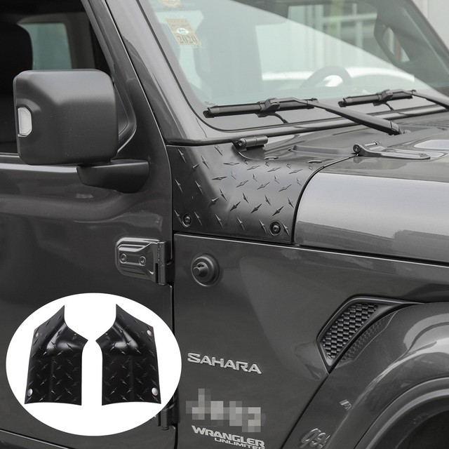 2*Exterior Side Body Armor Cowl Cover Corner Trim For Jeep Wrangler JL
