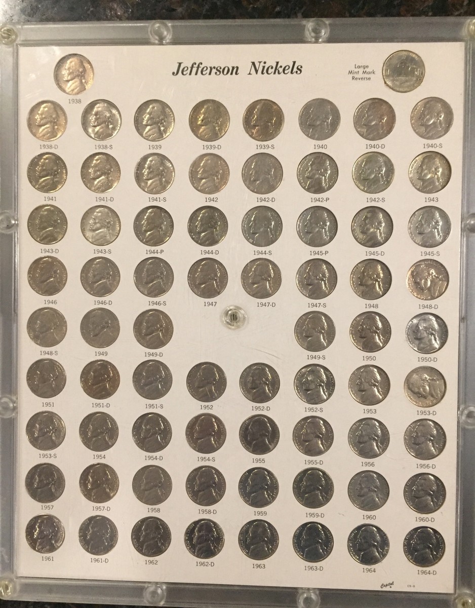 レア　ニュートンコレクション10冊セット COMPLETE SET JEFFERSON NICKELS 1938-1964 Total 72 Pcs, Including