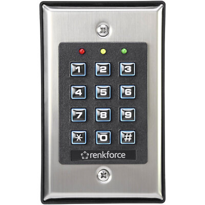 Renkforce 1582597 Surface Backlit Keyboard Mount Block Code 100+10