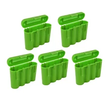 AA AAA CR123A Green Battery Holder Storage Case 5 Cases