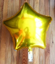 Star Shaped 18 Inch Gold Balloon Mylar Foil Party New in Package