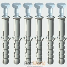 HEX HEXAGON HEAD WOOD SCREW COACH SCREWS BOLTS ZINC PLATED WITH NYLON PLUG