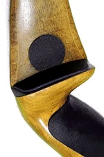 TRADITIONAL Archery 2 PC Adhesive LEATHER BOW ARROW REST BLACK Recurve Longbow 