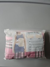 New Castor Oil Pack Wrap Pink Plaid Set Reusable Washable Comfortable Hook Loop