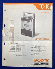 Original Sony Cassette-Corder Service Manual / TC-18