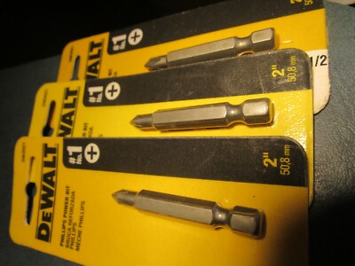 (3) DEWALT DW2021 #1 Philips 2-Inch Power Bit