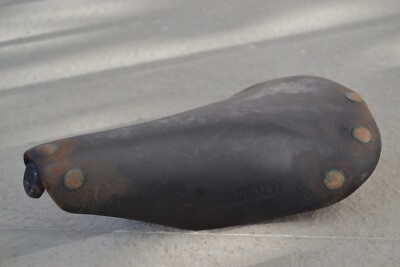 Vintage Track Bike Stayer Brooks Saddle Modified Motor Peaced Leather Saddle