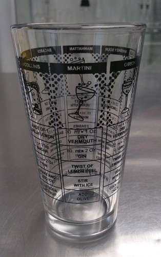 16oz. Bar REZEPT COCKTAIL MIXEN & RÜHREN GLAS Boston Martini Shaker - Bild 1 von 2