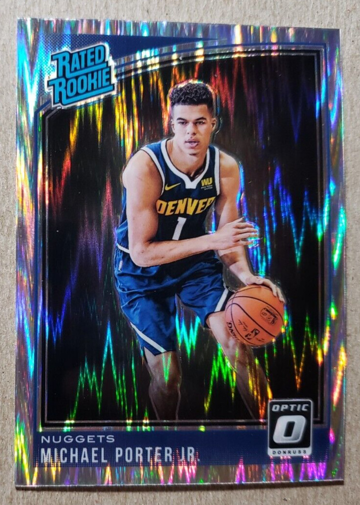 2018-19 Panini Donruss Optic Shock Prizm Michael Porter Jr. RC #182 Nuggets
