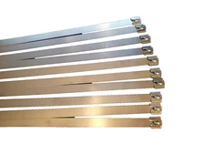 36"+ Stainless Steel Metal Cable Wire Zip Tie Strap 595 LBS 3' Exhaust Turbo