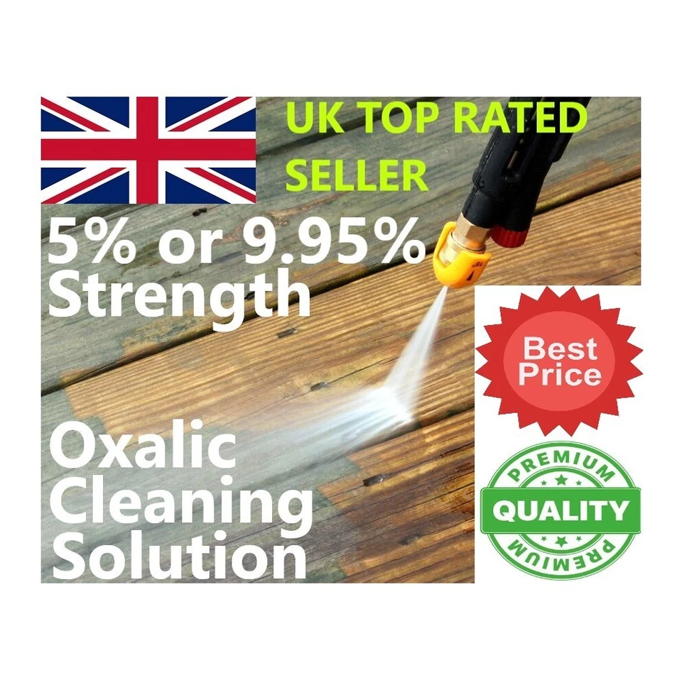 VITAL MINERALS Oxalic Solution 9.9% Wood Bleach Decking GRP Rust Cleaner Varroa 50ml-5L Free PP