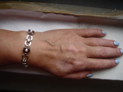 WHITE GOLD  PLATINUM PALLADIUM 2CT VS1/G DIAMOND BRACELET 6.75''  13.5GR