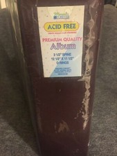 Scrapbooking Three "D" Ring Binder Brown Album