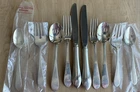 REED AND BARTON STERLING SILVER POINTED ANTIQUE ~2 SETS  5 PIECE PLACE SETTINGS