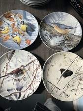 Danbury Mint Winter Collection of 12 Bird Plates Excellent Condition