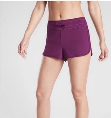 Athleta Kata Surge Swim Shorts Women s Large Berry Purple 2.5  Board Shorts