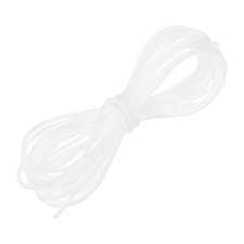 5.5 Yards 2mm Hollow Pipe Tubing Rubber Cord with 1.2mm Hole for DIY, White